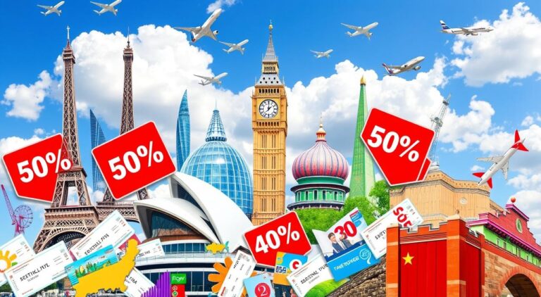 Discounted international flights